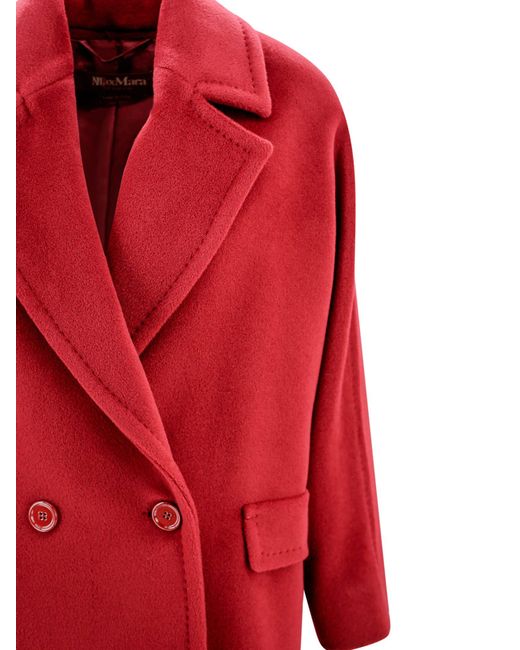 Max Mara Red Double-Breasted Wool Jacket