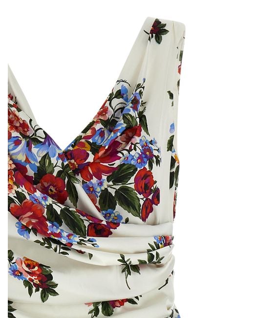 Dolce & Gabbana White 'Mazzo Di Fiori' Dress