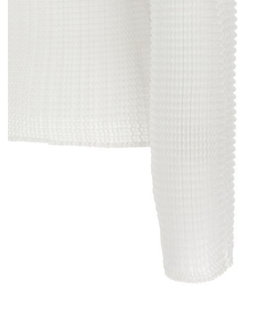Issey Miyake White Polyester Cardigan Clothing