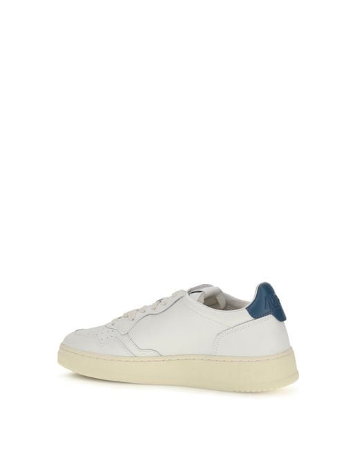 Autry White Medalist Low Sneakers for men