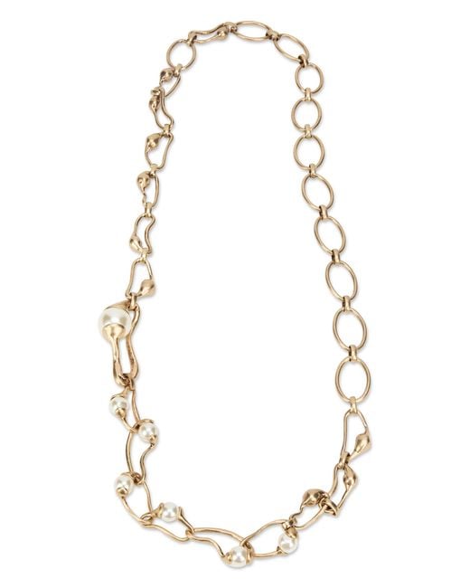 Weekend by Maxmara White Necklace Metal Pendant Necklaces