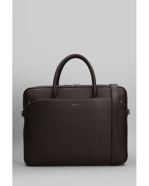 Bally Black Oeden Monobrief Hand Bag for men