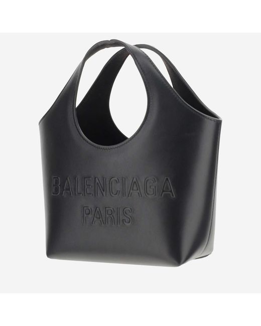 Balenciaga Black Leather Tote Bag