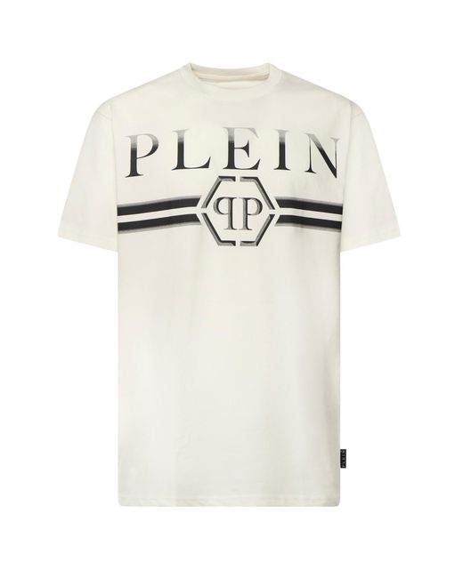 Philipp Plein White T-Shirt With Logo Print for men