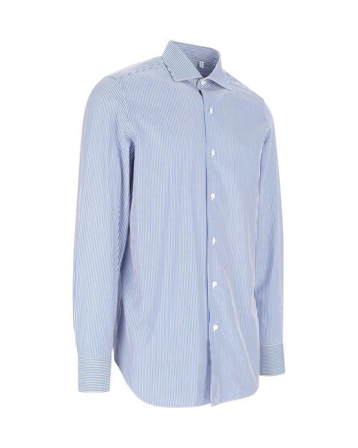 Finamore 1925 Blue Shirts Cotone for men
