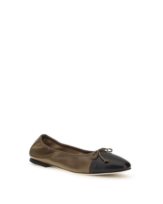 Dear Frances Natural Ballerina Shoes Gala Suede Calf Leather