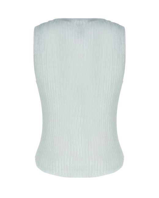 Pinko Blue Sleeveless Fitted Top