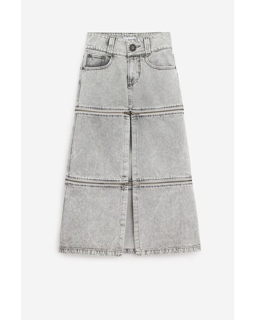 VAQUERA Gray Zipper Skirt Skirt