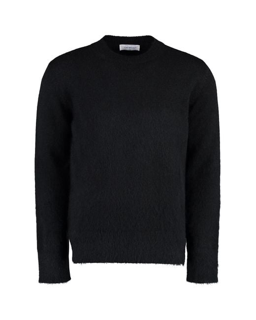 Off-White c/o Virgil Abloh Black Mohair Blend Sweater Mohair; Polyamide; Wool Sweatshirts for men