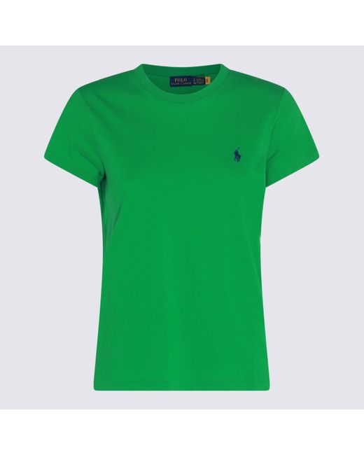 Polo Ralph Lauren Green And Cotton T-Shirt