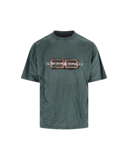 Balenciaga Green T-Shirts And Polos Cotton for men