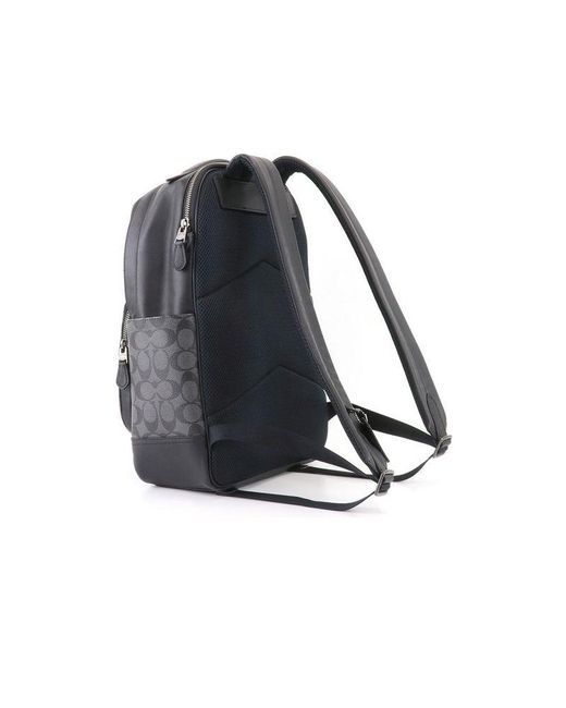COACH Black Backpack Gunmetal-Charcoal- Bags Backpacks
