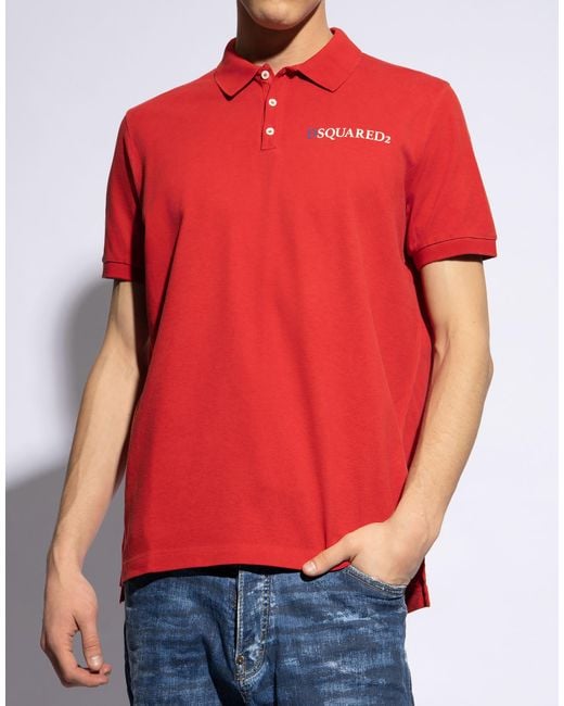 DSquared² Blue Tennis Fit Logo Polo Shirt Clothing & T-Shirts for men