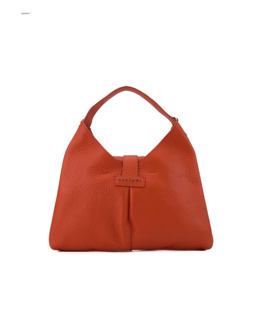 Orciani Red Vita Soft Small Leather Bag