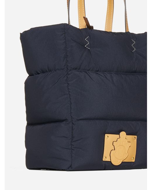 Moncler Genius Blue Nylon And Leather Tote Bag