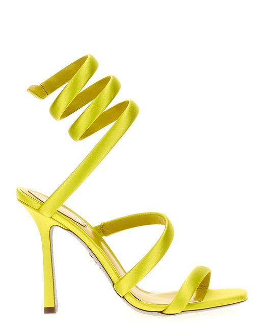 Rene Caovilla Yellow 'Cleo' Sandals