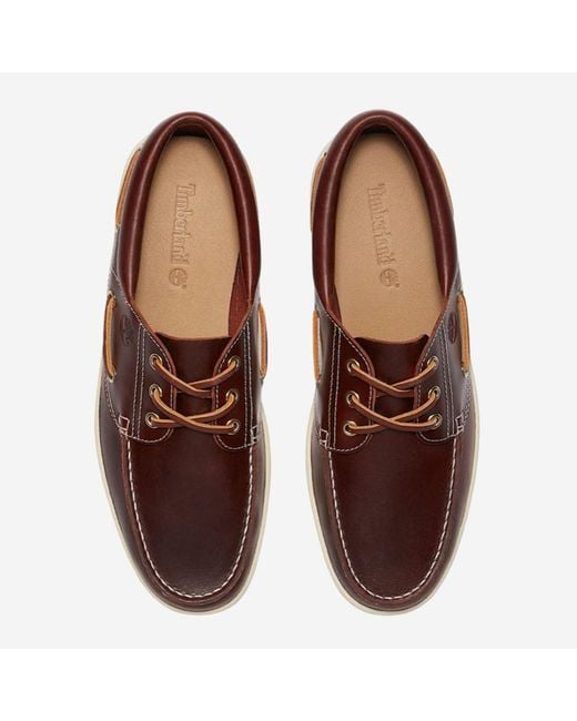 Timberland Brown Loafers Classic Boat Leather for men