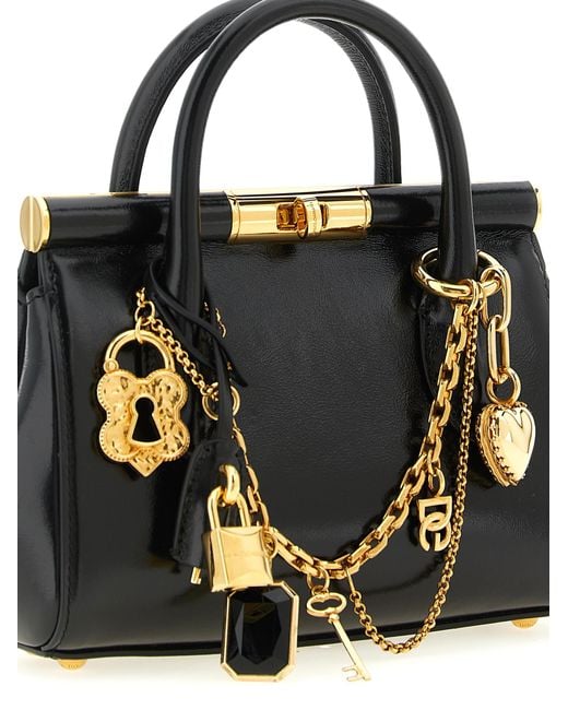 Dolce & Gabbana Black Calfskin Handbag Bag