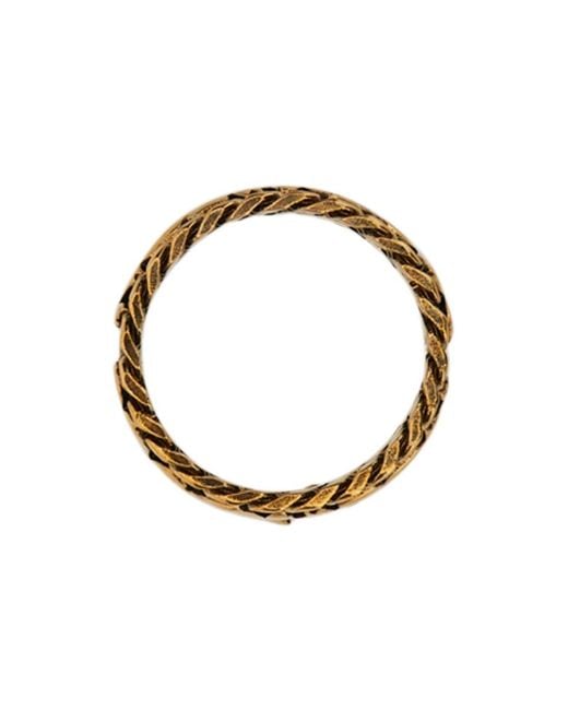 McQueen Metallic Graffiti Ring Brass Rings