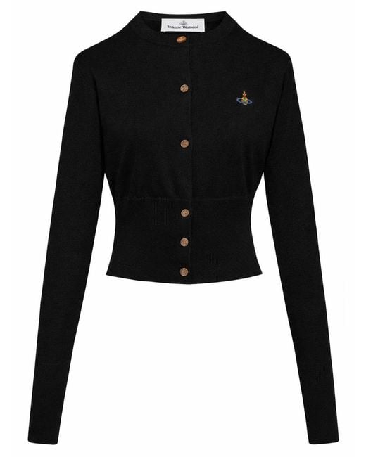 Vivienne Westwood Black Cardigan Bea Wool Jumpers
