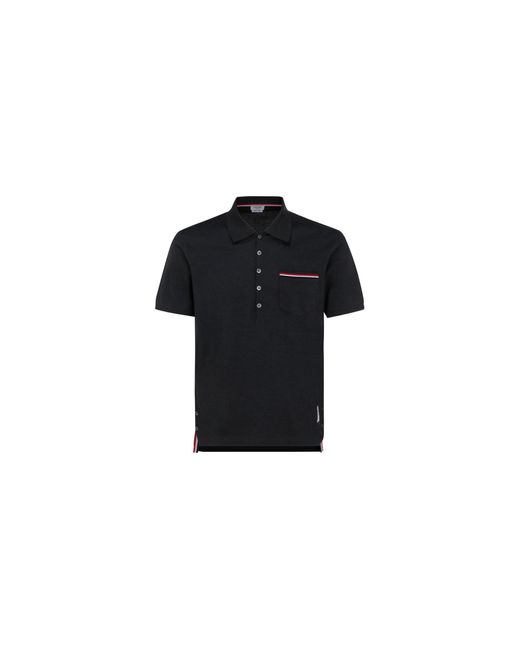 Thom Browne Black Short Sleeves Polo Dark for men