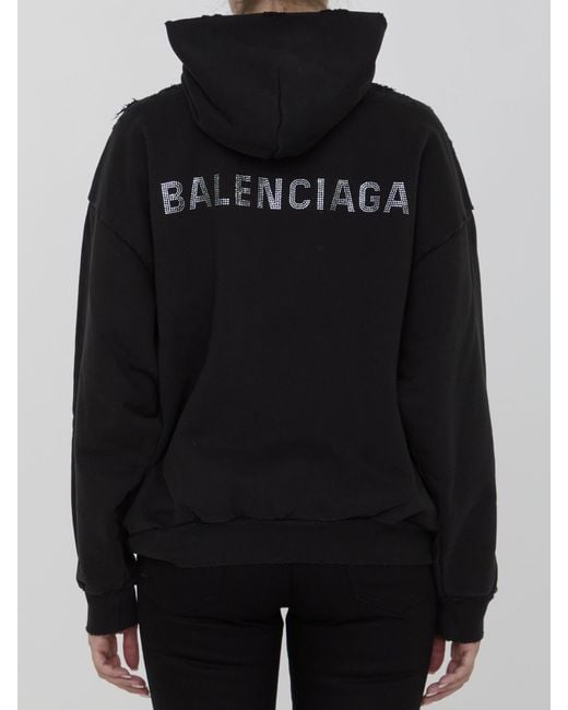 Balenciaga Back Hoodie in Black for Men Lyst UK