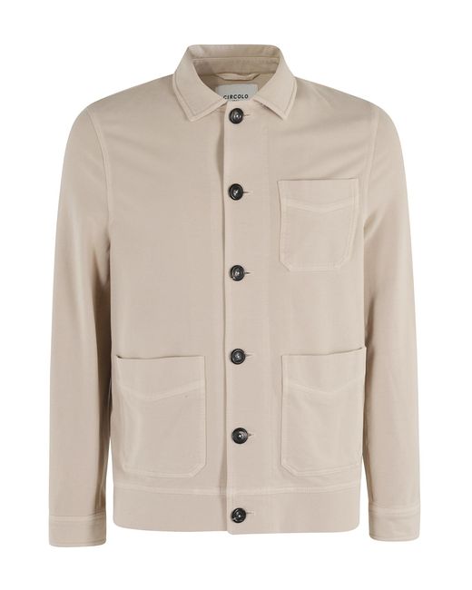 Circolo 1901 Natural Overshirt Tess. Felpa for men
