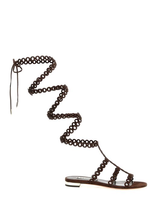 Aquazzura White 'Infinity Chain Gladiator' Sandals