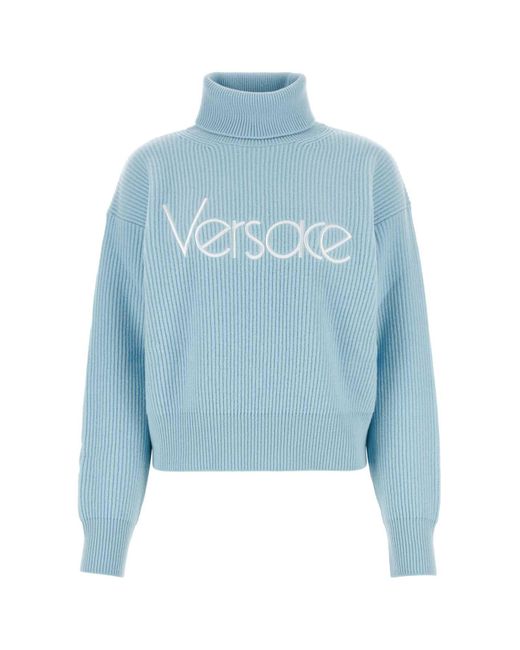 Versace Blue Knitwear