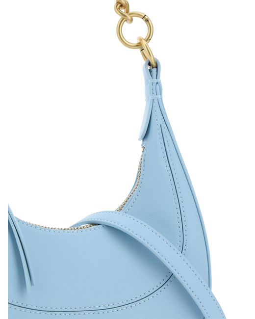Pinko Blue Hobo Mini Brioche Shoulder Bag