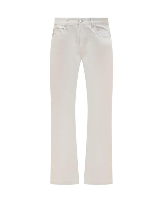 AMI White Cotton Trousers for men