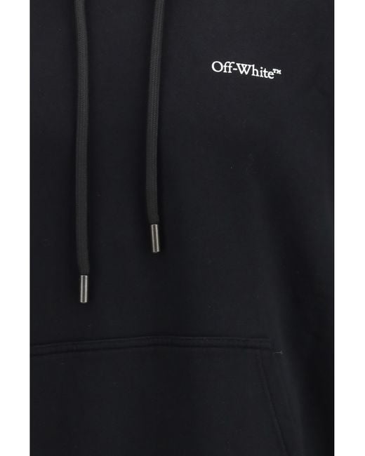 Off-White c/o Virgil Abloh Blue Metal Arrow Skate Hoodie Cotton Sweatshirts for men