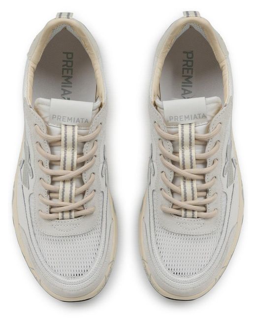 Premiata White Trainers Nous Polyester for men