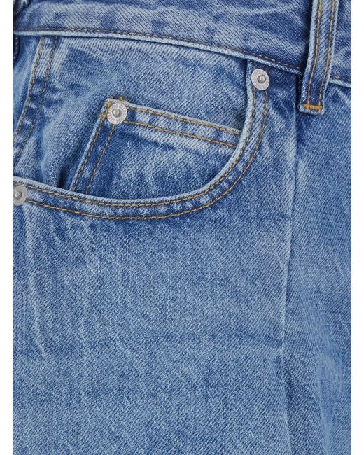 Jacquemus Blue Jeans Le De-Nimes Ovalo Cotton