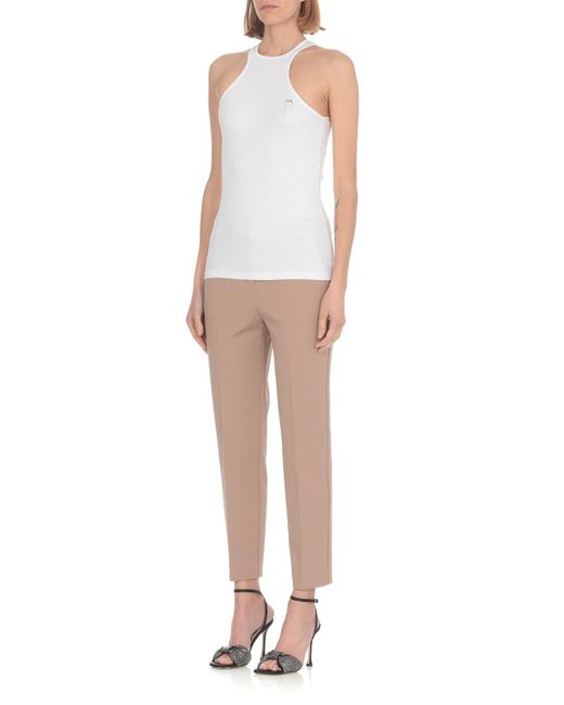 Pinko Natural Linen Trousers