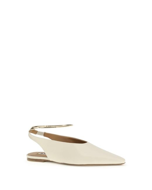 Jil Sander Natural Ring Ballerinas Goatskin/Hircus Goatskin