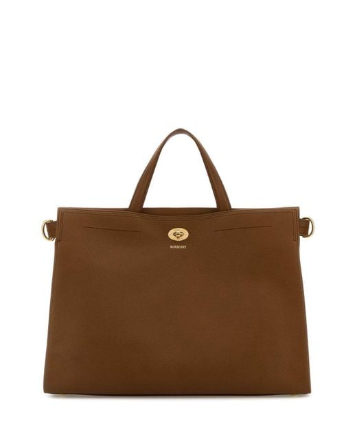 Burberry Brown Caramel Leather Medium Cotswolds Handbag