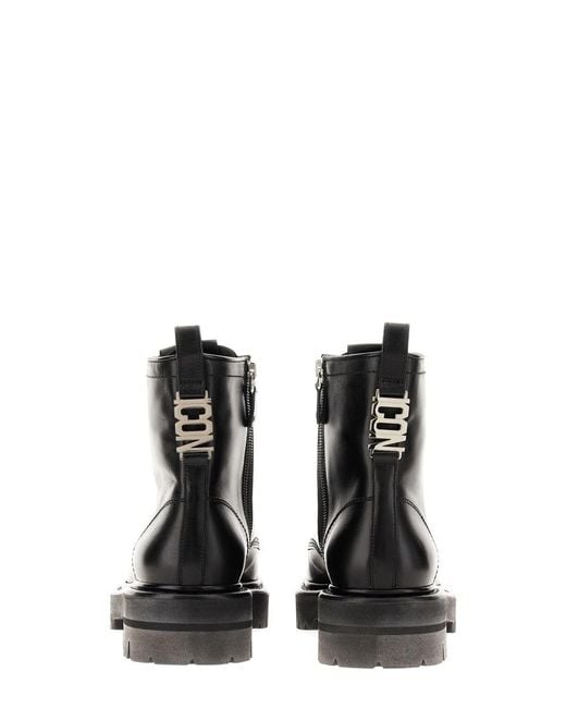 DSquared² Black Ankle Boot Leather