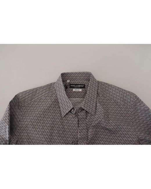 Dolce & Gabbana Black Slim Fit Dress Formal Shirt Cotton for men