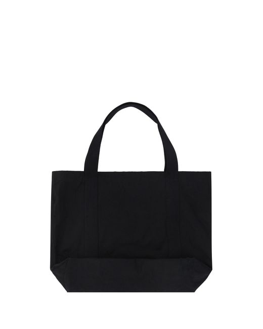 Maison Kitsuné Black Palais Royal Shoulder Shopping Bag