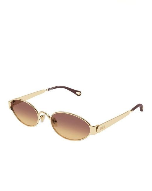 Chloé Brown Chloe Sunglasses- Metal Eyewear