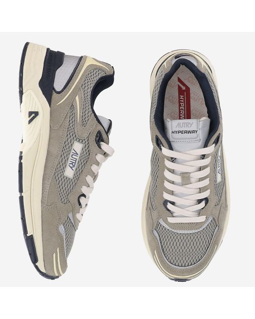 Autry Metallic Sneakers Hyperway Leather Trainers for men