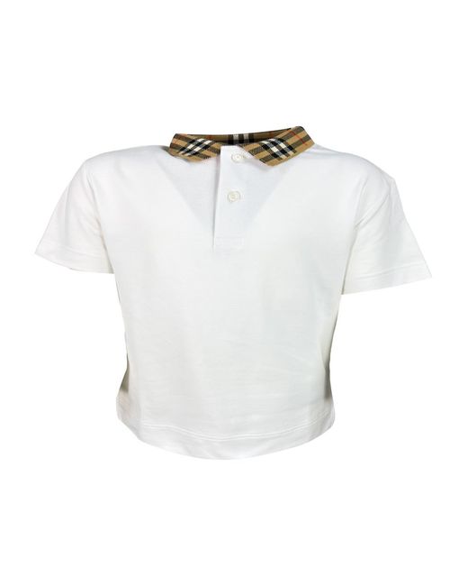 Burberry White T-Shirts And Polos 100Co for men