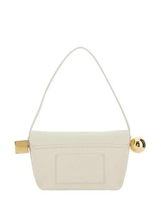 Jacquemus Natural Le Rond Carre Shoulder Bag With Shoulder Strap