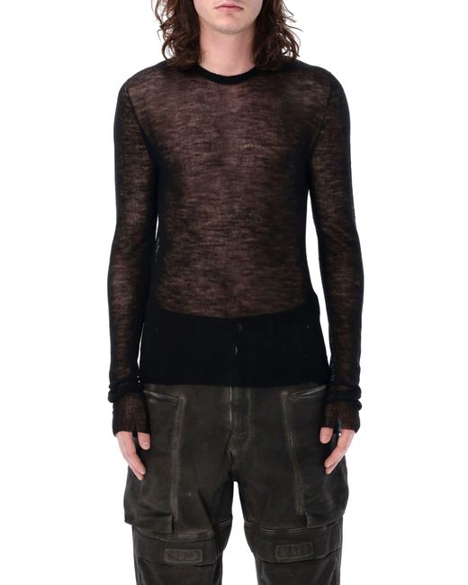 Rick Owens Black Knitted Pull for men