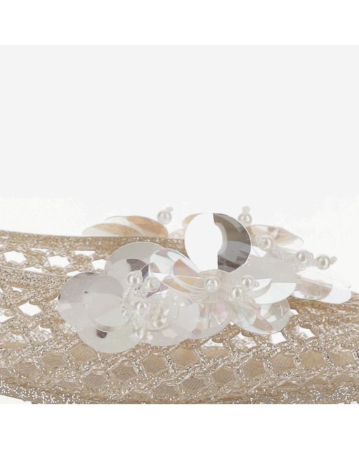HEAVENLY JELLY Gray Transparent Ballerina Flats With Decoration Polyvinyl Chloride