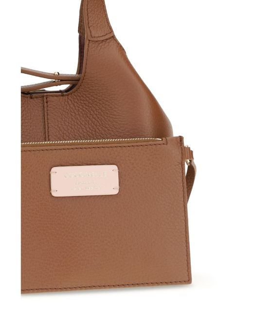 Coccinelle Brown Handbag C-Easy Calf Leather Shoulder Bags