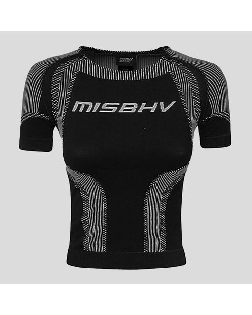 M I S B H V Black And White Sport Muted T-shirt
