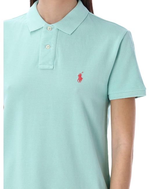 Polo Ralph Lauren Blue Classic Fit Mesh Polo Shirt