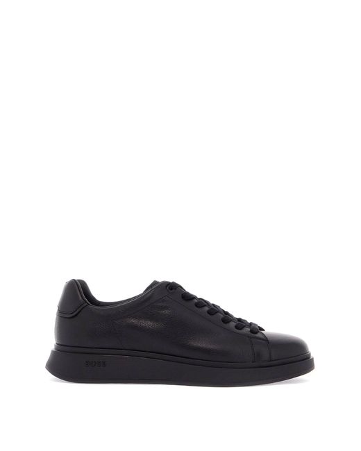 Boss Black Bulton Runn Gr Leather Sneakers With Rubber Sole for men